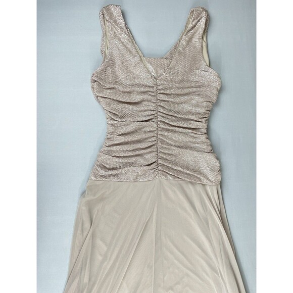 R&M Richards Long Formal Cowl Neck Dress Women's 14 Pastel RosePink Wedding Prom - Picture 13 of 15